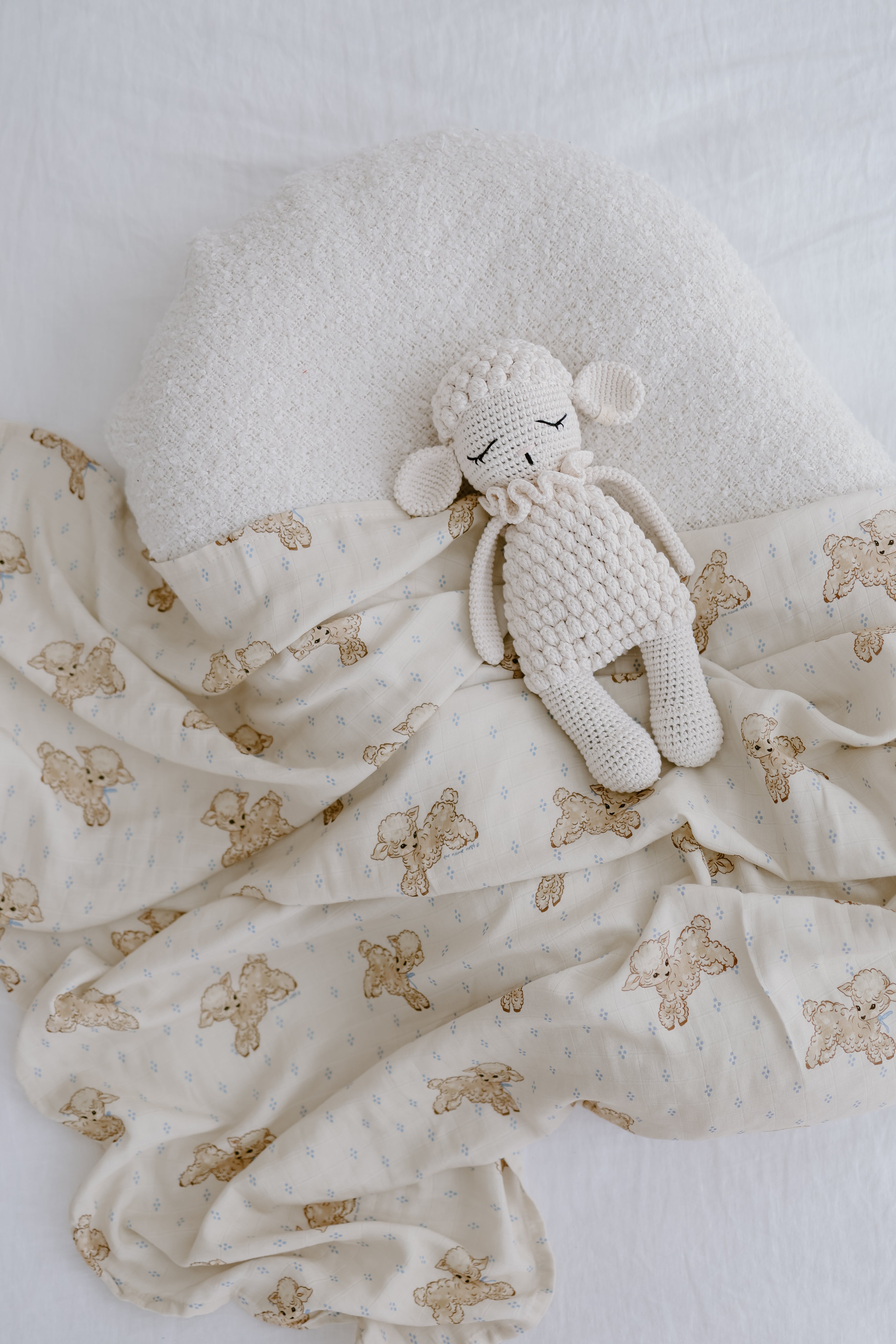 Lullaby Lambs - Baby Swaddle Wrap