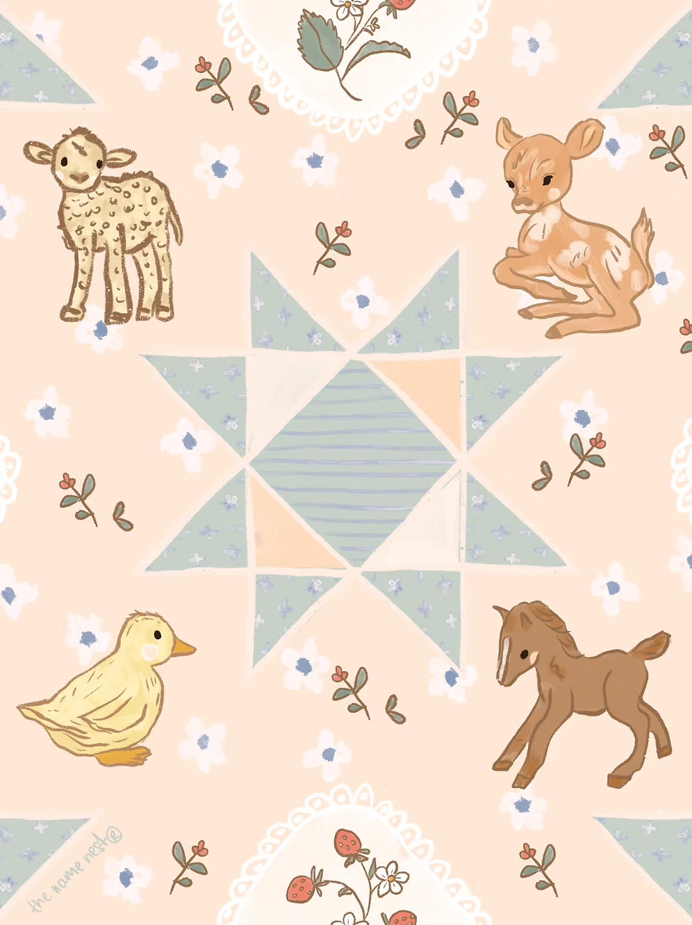 French Farmhouse - Fitted Cot Sheet