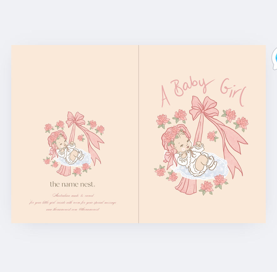 A Baby Girl ~ Heirloom Card