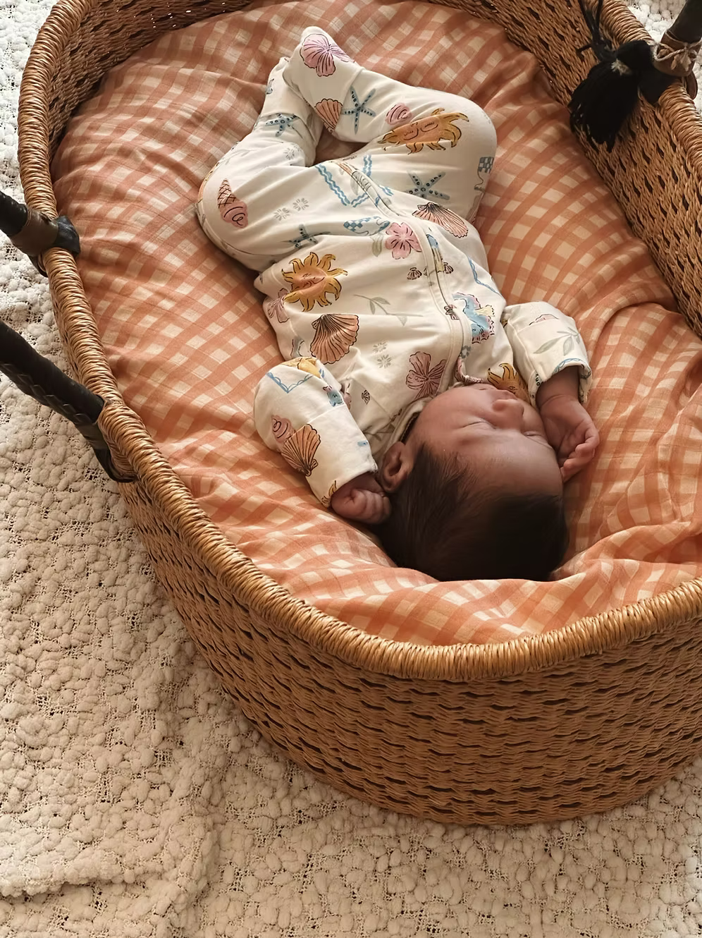 French Gingham - Baby Swaddle Wrap