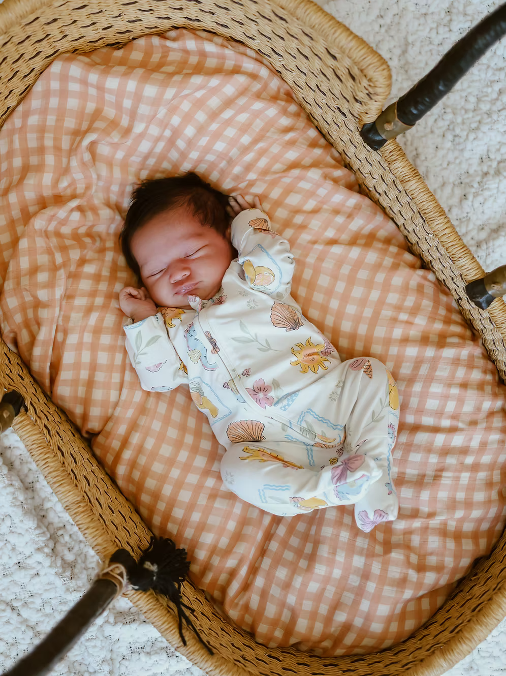 French Gingham - Baby Swaddle Wrap