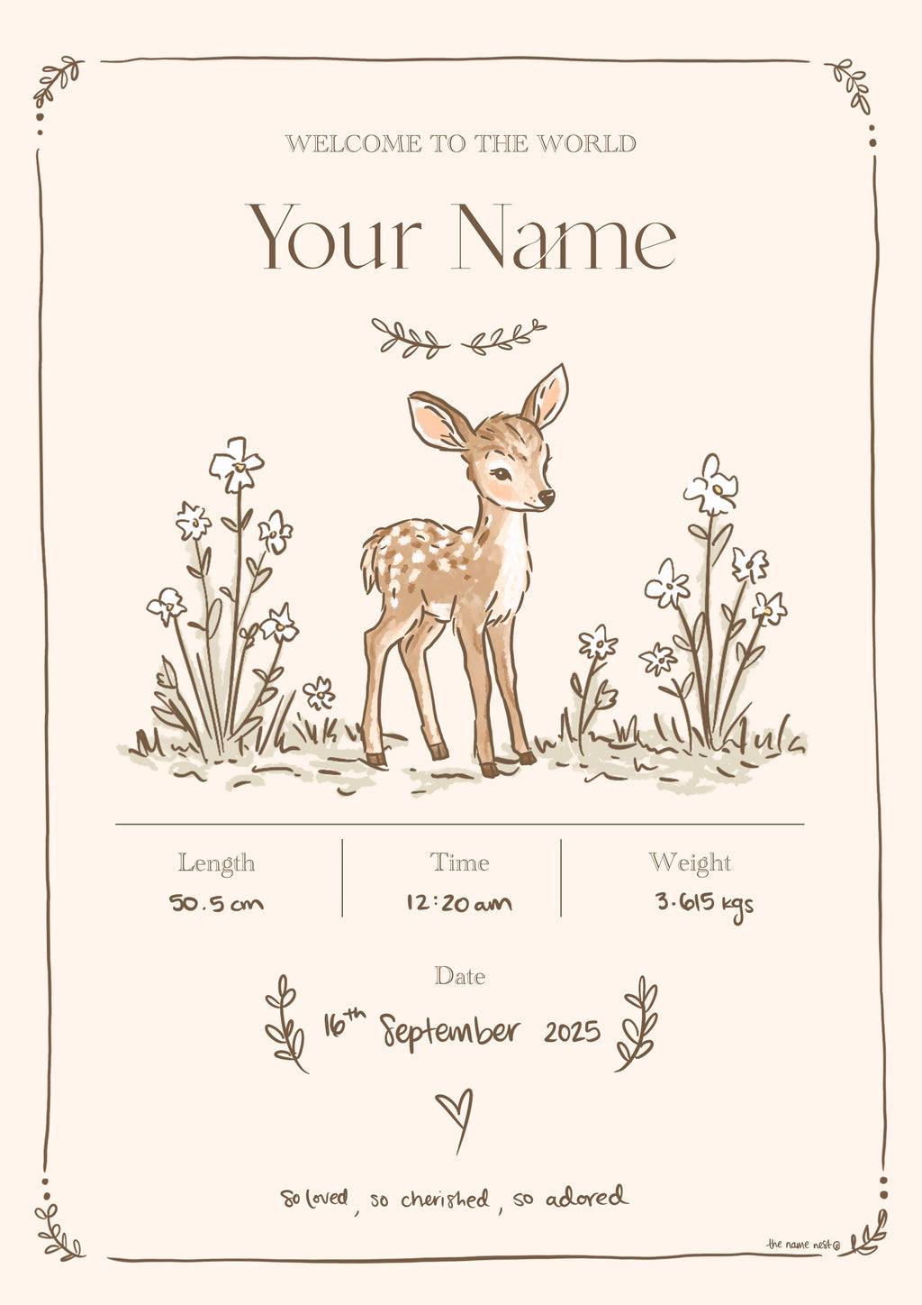Birth Detail Fawn Artwork