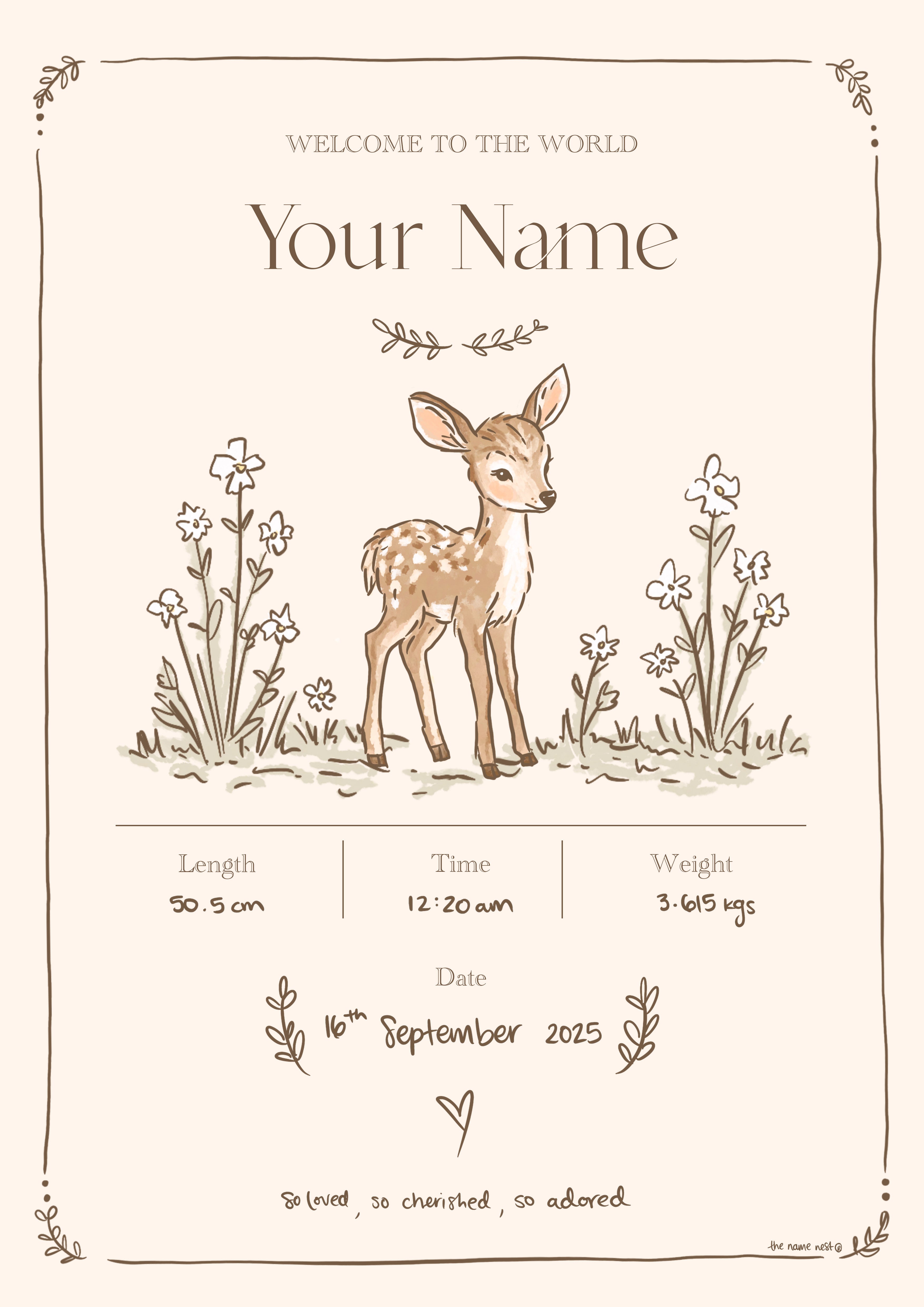 Birth Detail Fawn Artwork