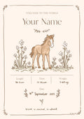 Birth Detail Foal Artwork