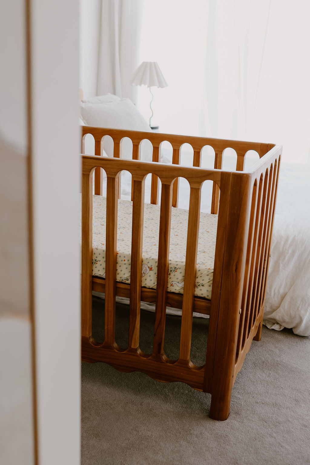 French Geese - Fitted Cot Sheet