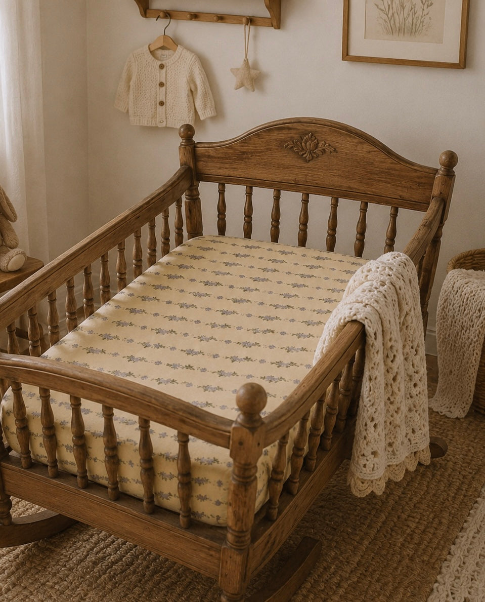 French Flora - Fitted Bassinet Sheet