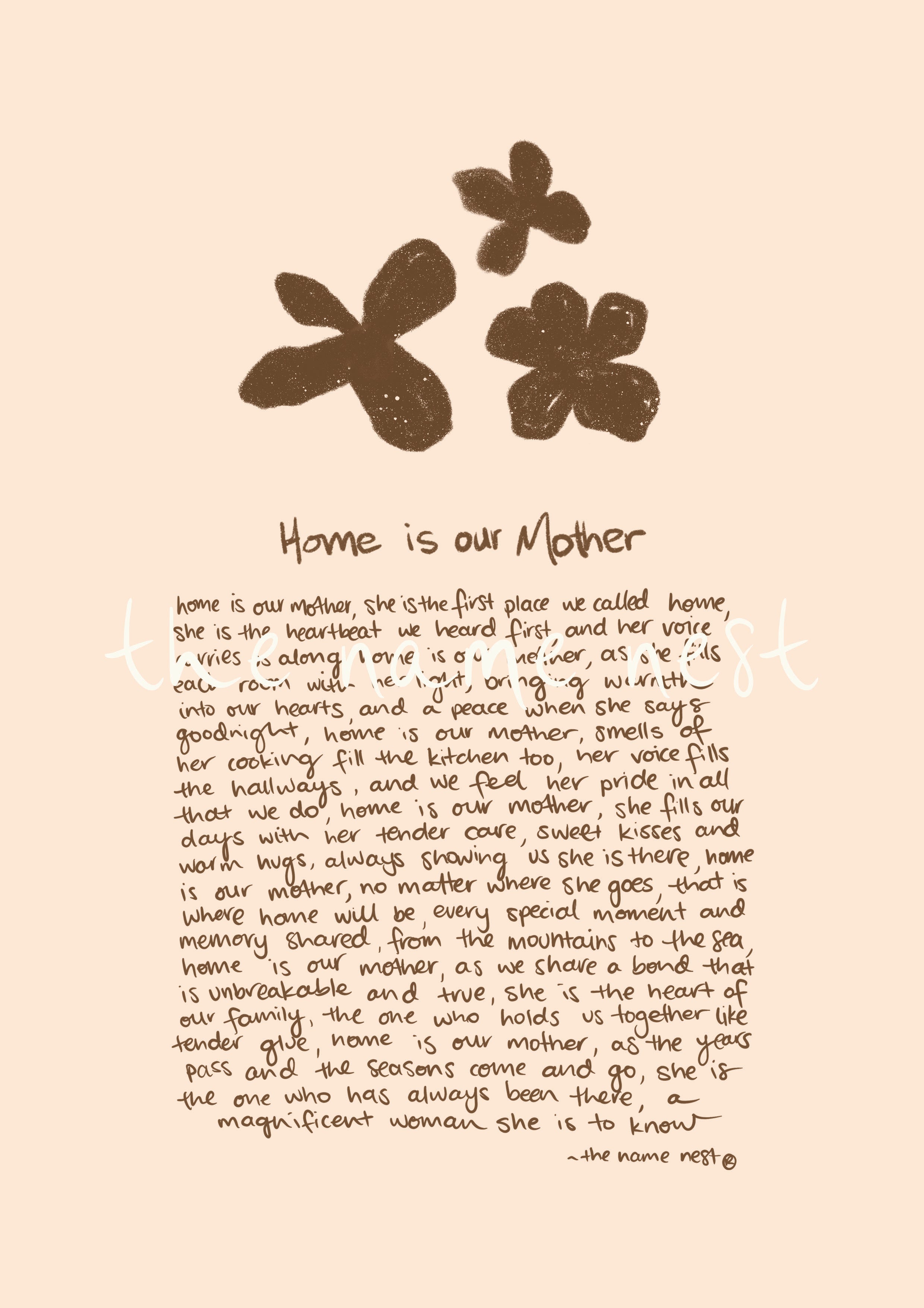 Home Is Our Mother Artwork - Flower