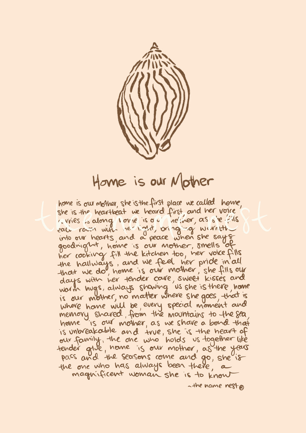 Home Is Our Mother Artwork - Shell