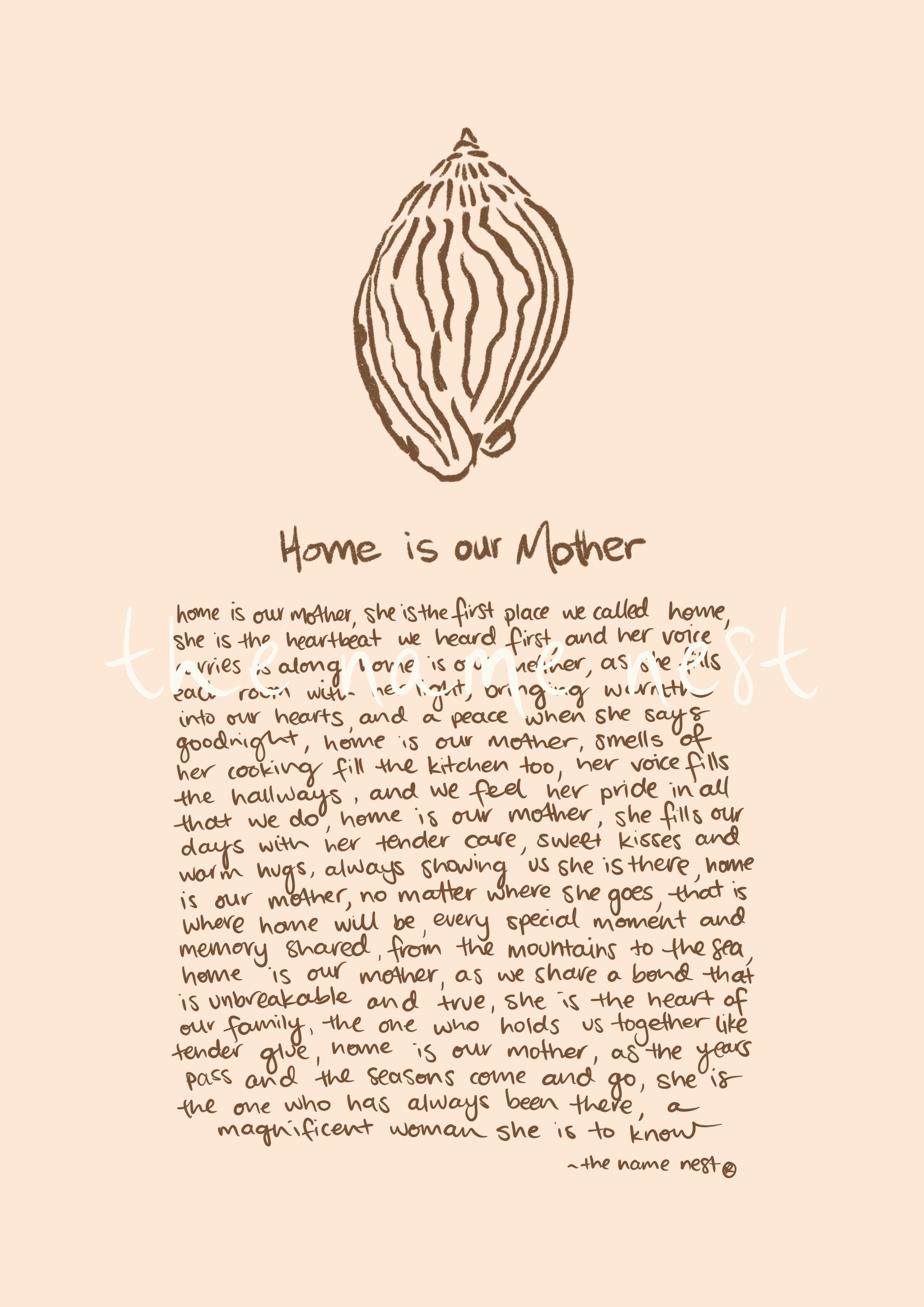 Home Is Our Mother Artwork - Shell