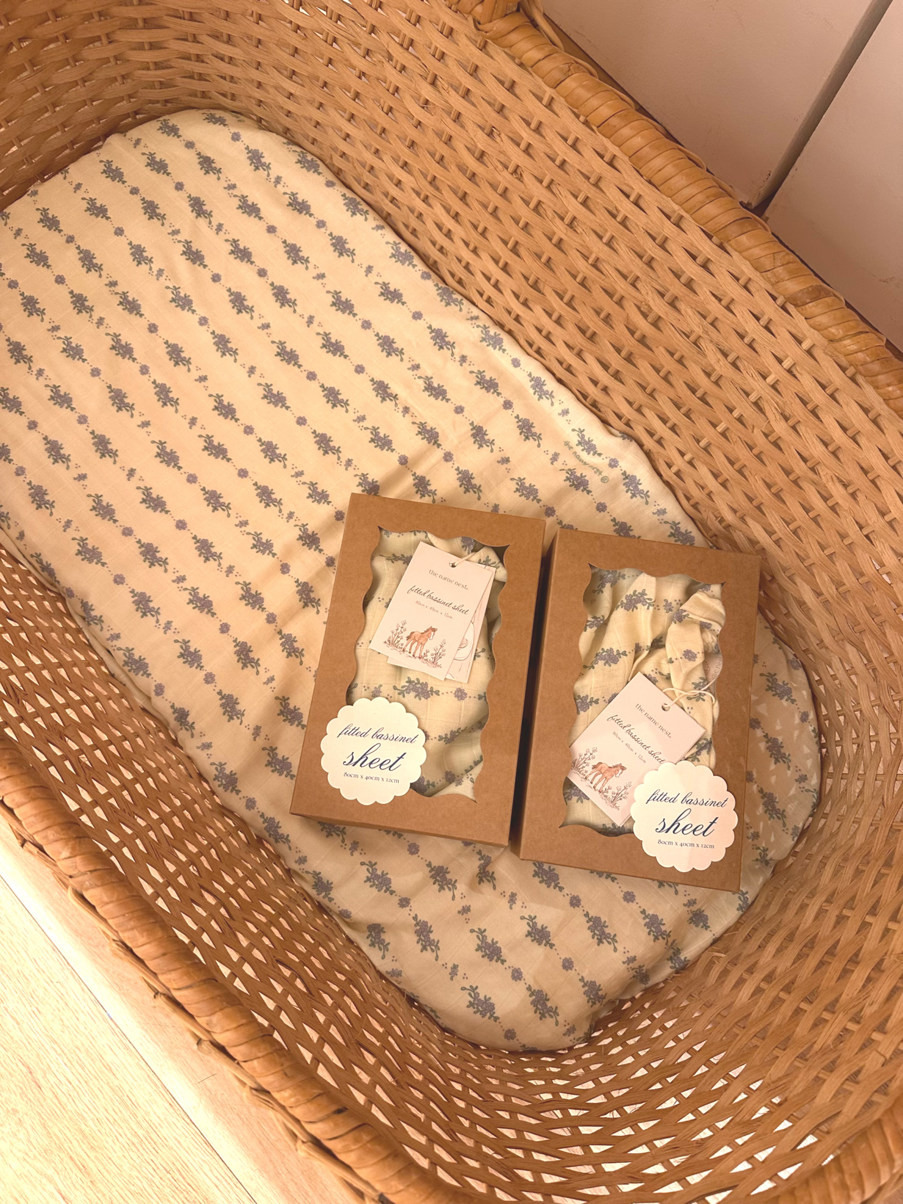 French Flora - Fitted Bassinet Sheet