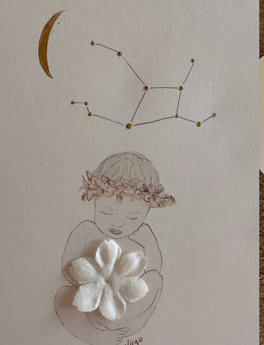 Flora Zodiac Baby Bespoke Artworks