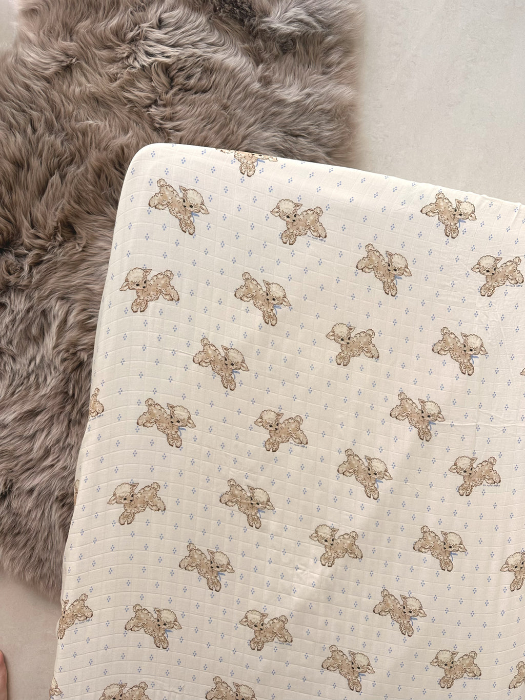 Lullaby Lambs - Fitted Cot Sheet