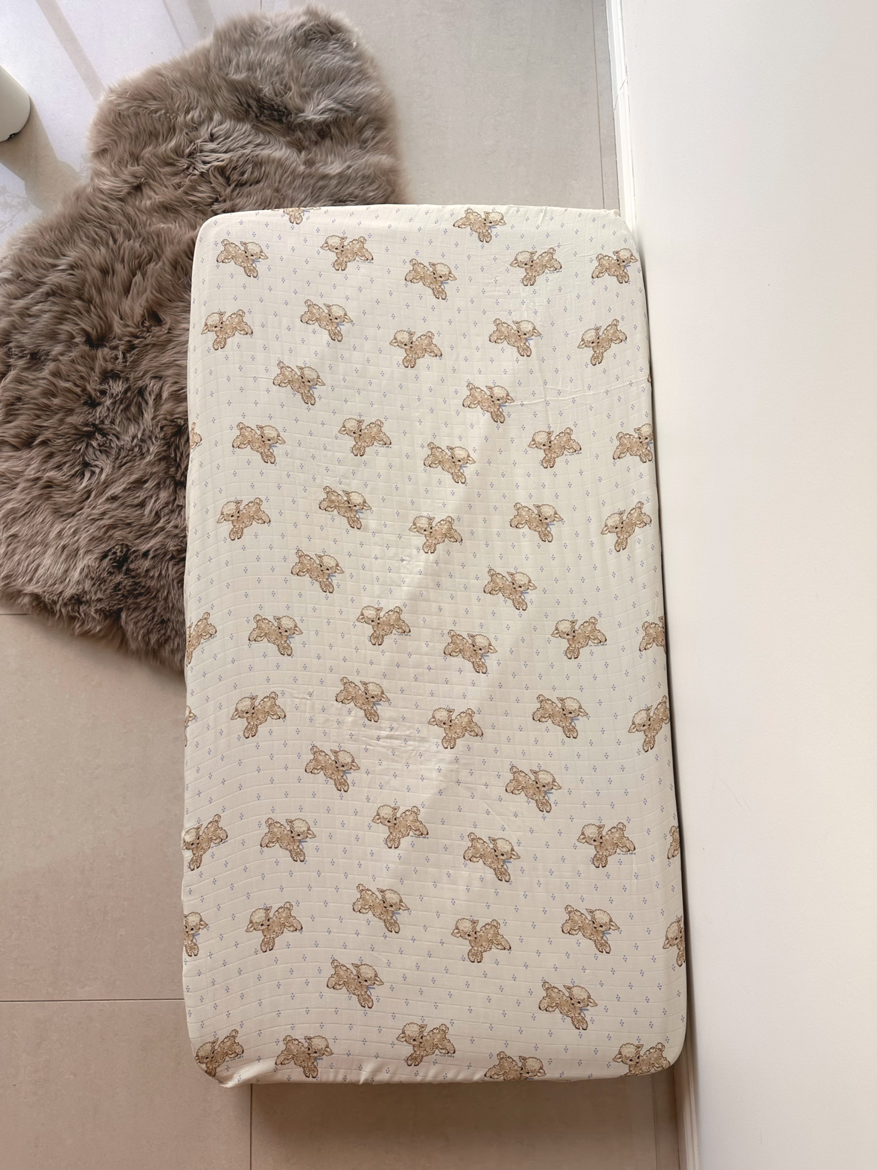 Lullaby Lambs - Fitted Cot Sheet