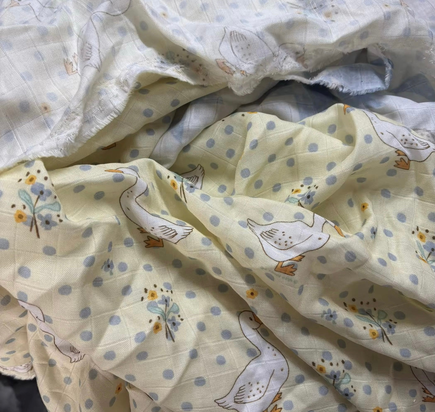 French Geese - Baby Swaddle Wrap