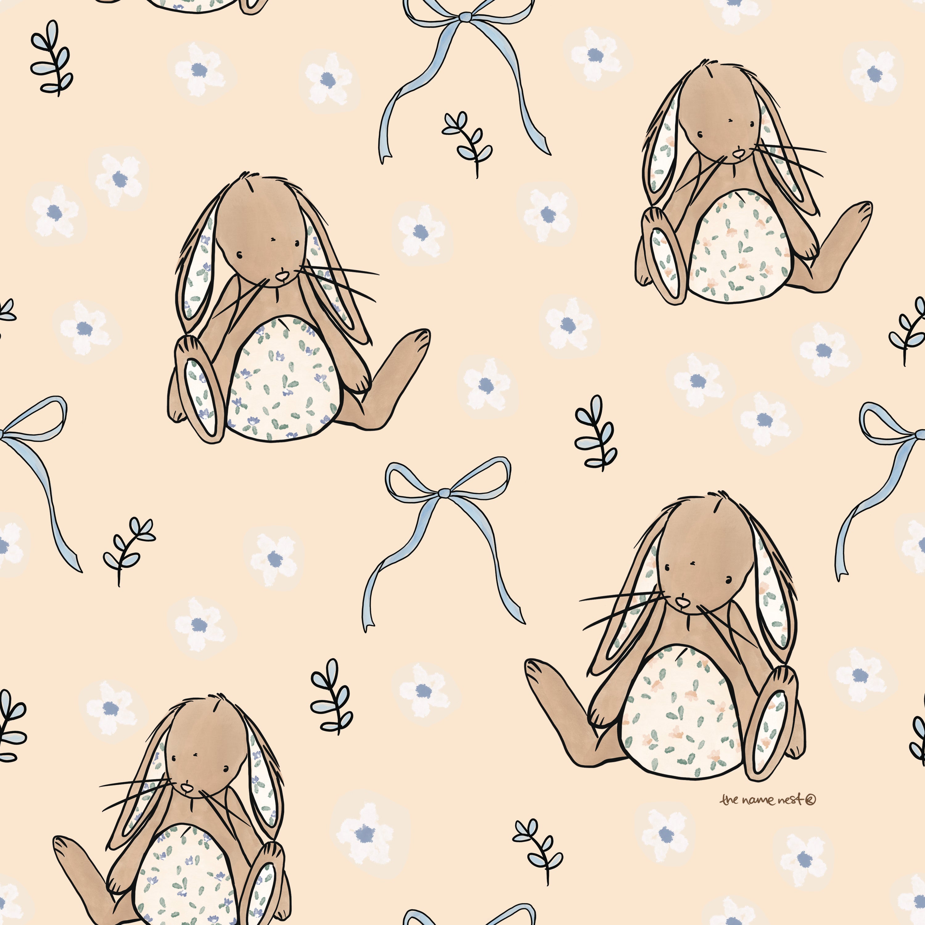 Meadow Bunnies ~ Baby Swaddle Wrap