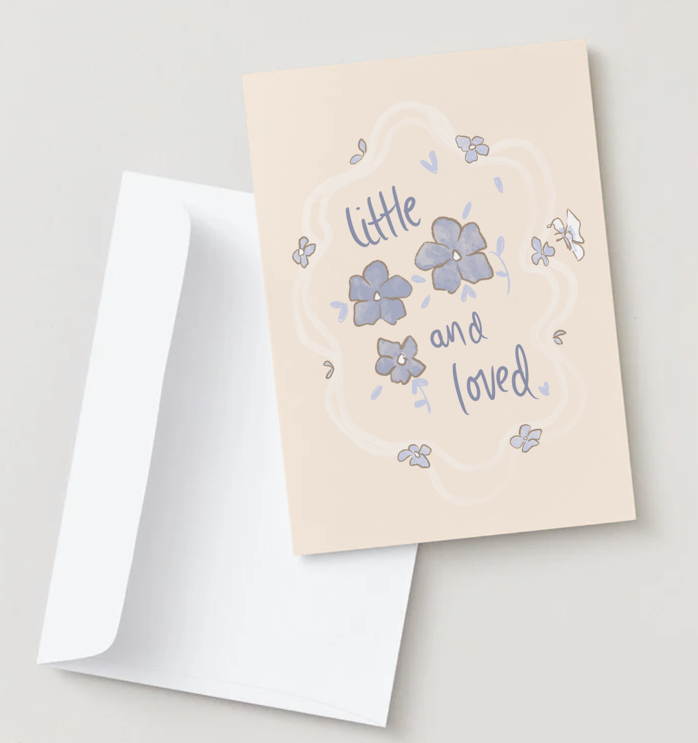 Little and Loved Blue ~ Card