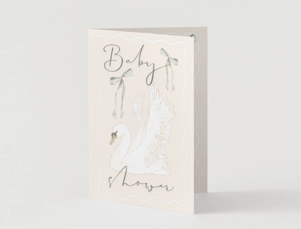 Baby Shower Swan ~ Card
