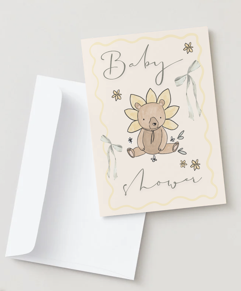 Baby Shower Bear ~ Card