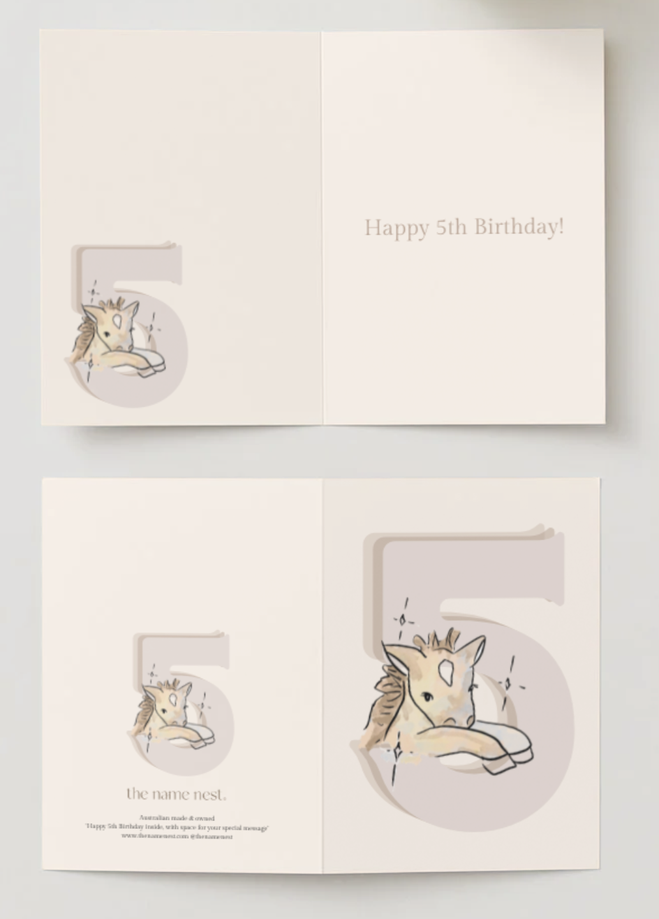 5th Birthday Pony ~ Card