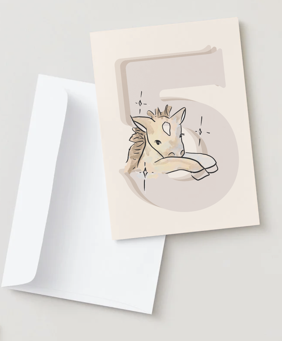 5th Birthday Pony ~ Card