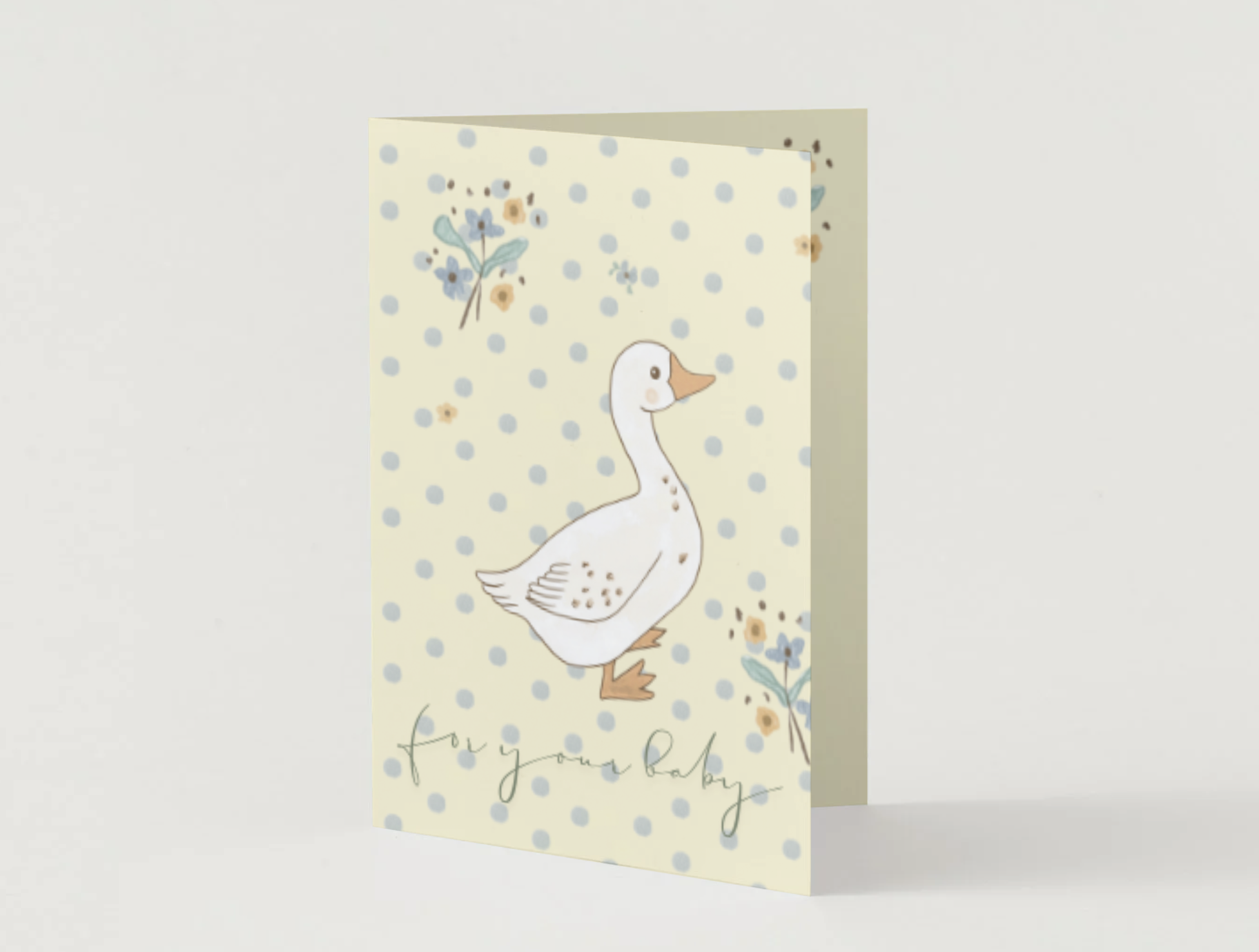 French Goose Baby ~ Card