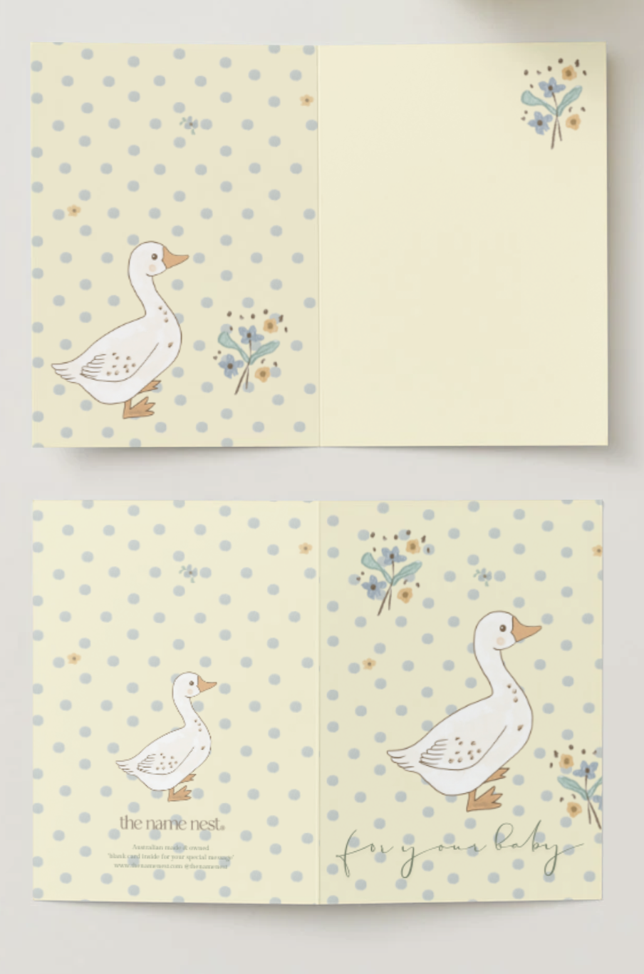 French Goose Baby ~ Card