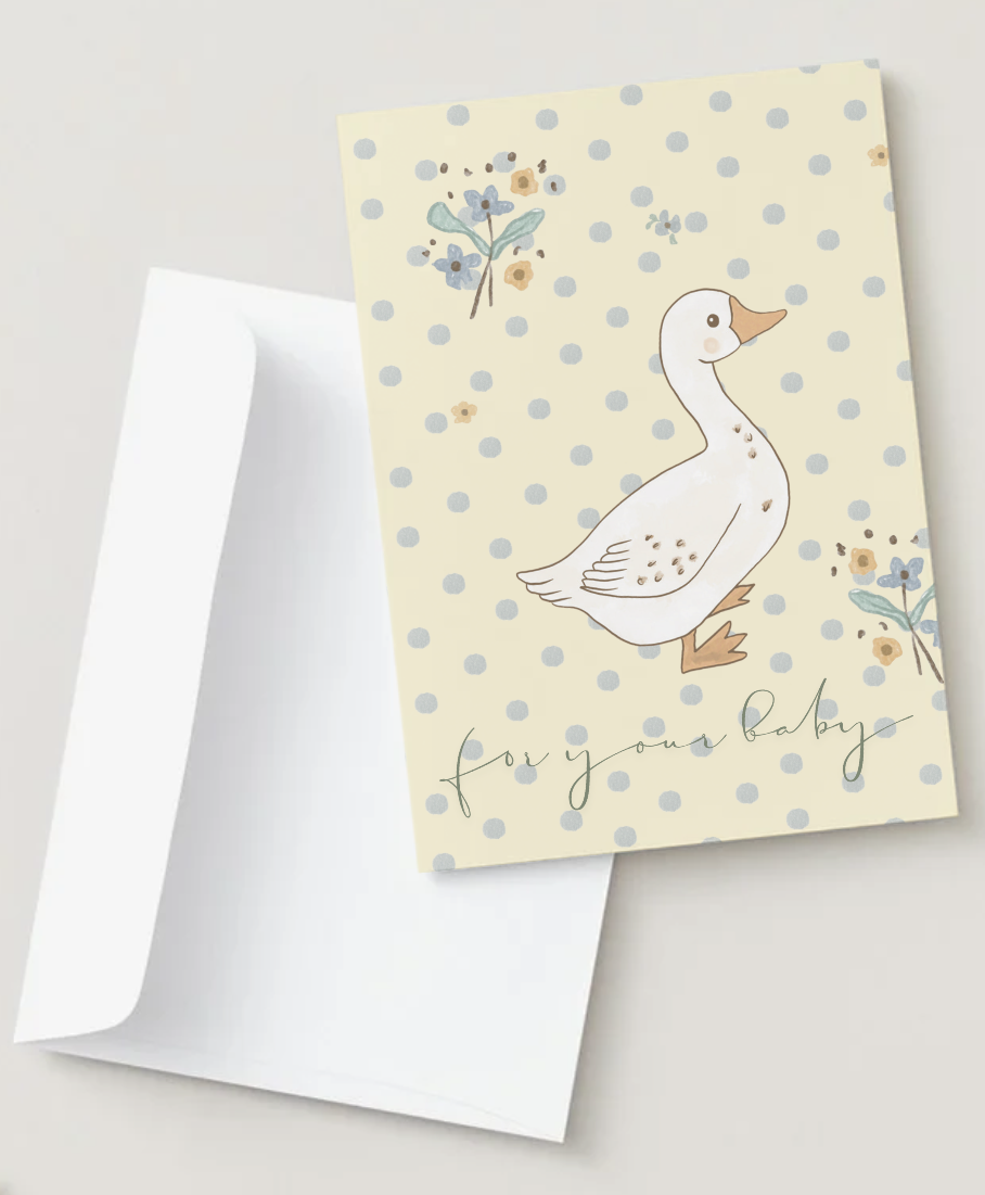 French Goose Baby ~ Card