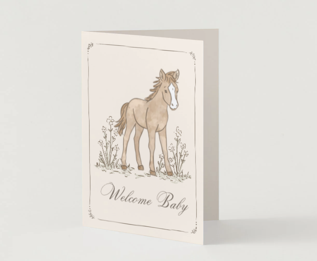 Welcome Baby Horse ~ Card