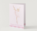 1st Birthday Ballerina ~ Card
