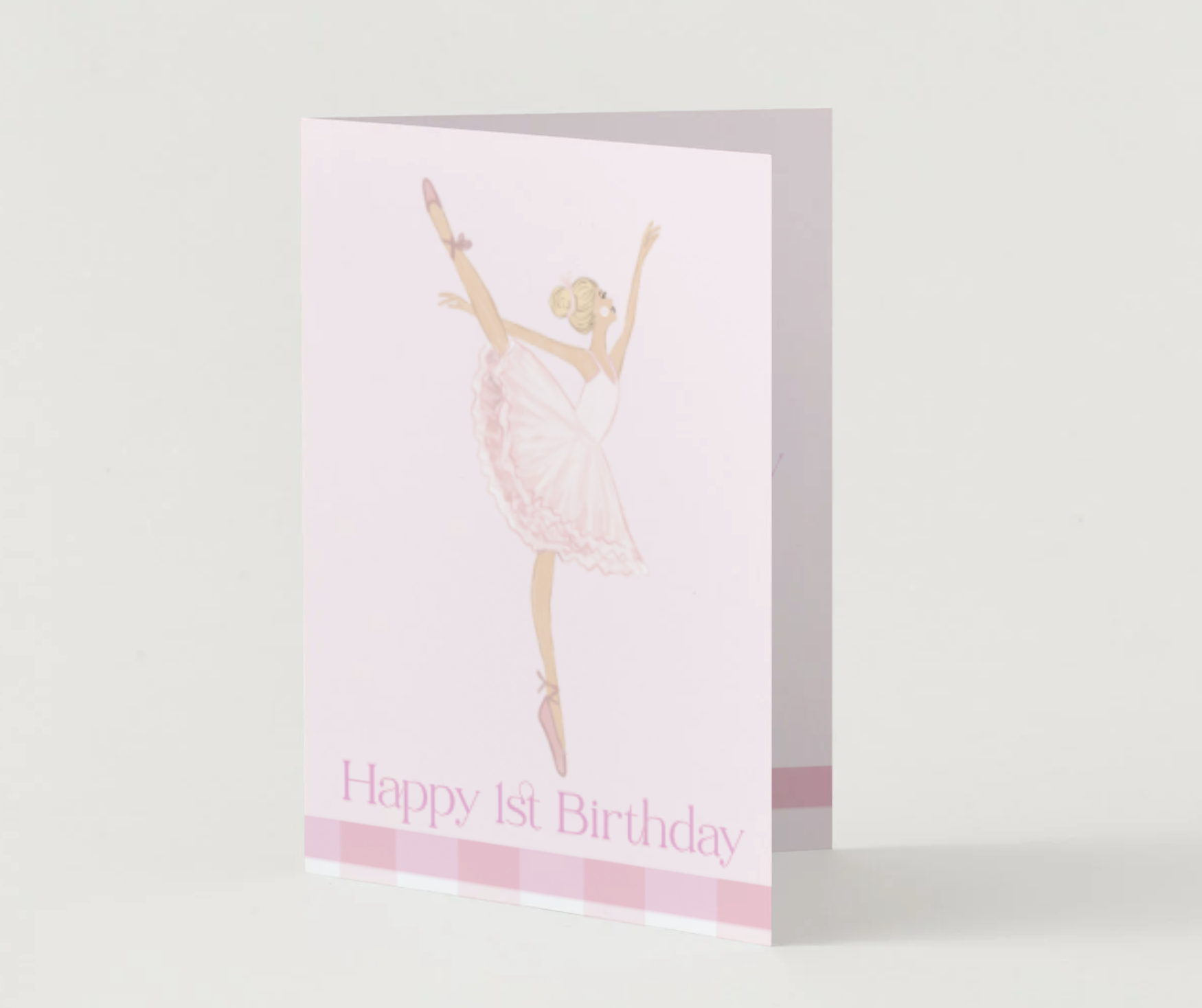 1st Birthday Ballerina ~ Card