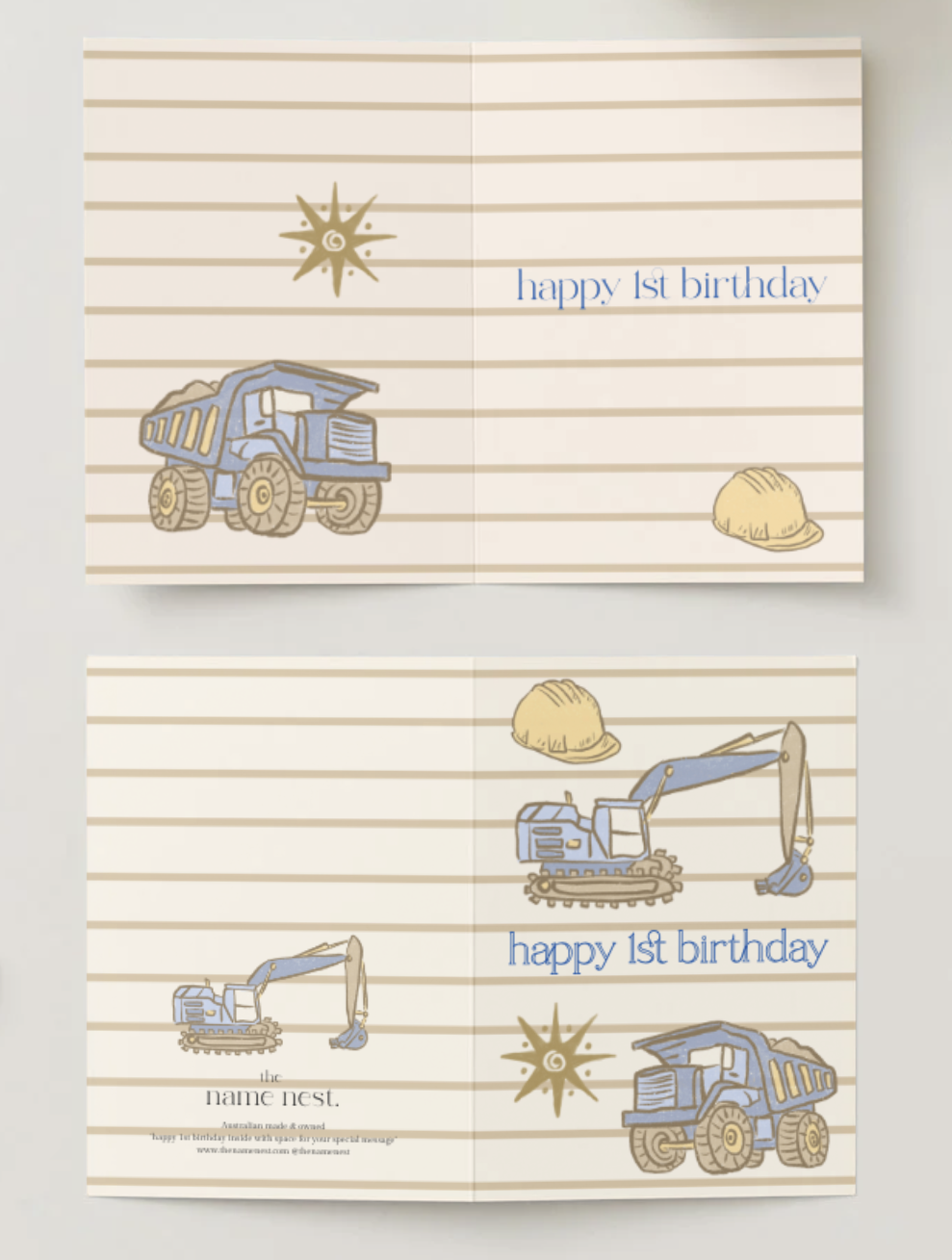 1st Birthday Trucks ~ Card