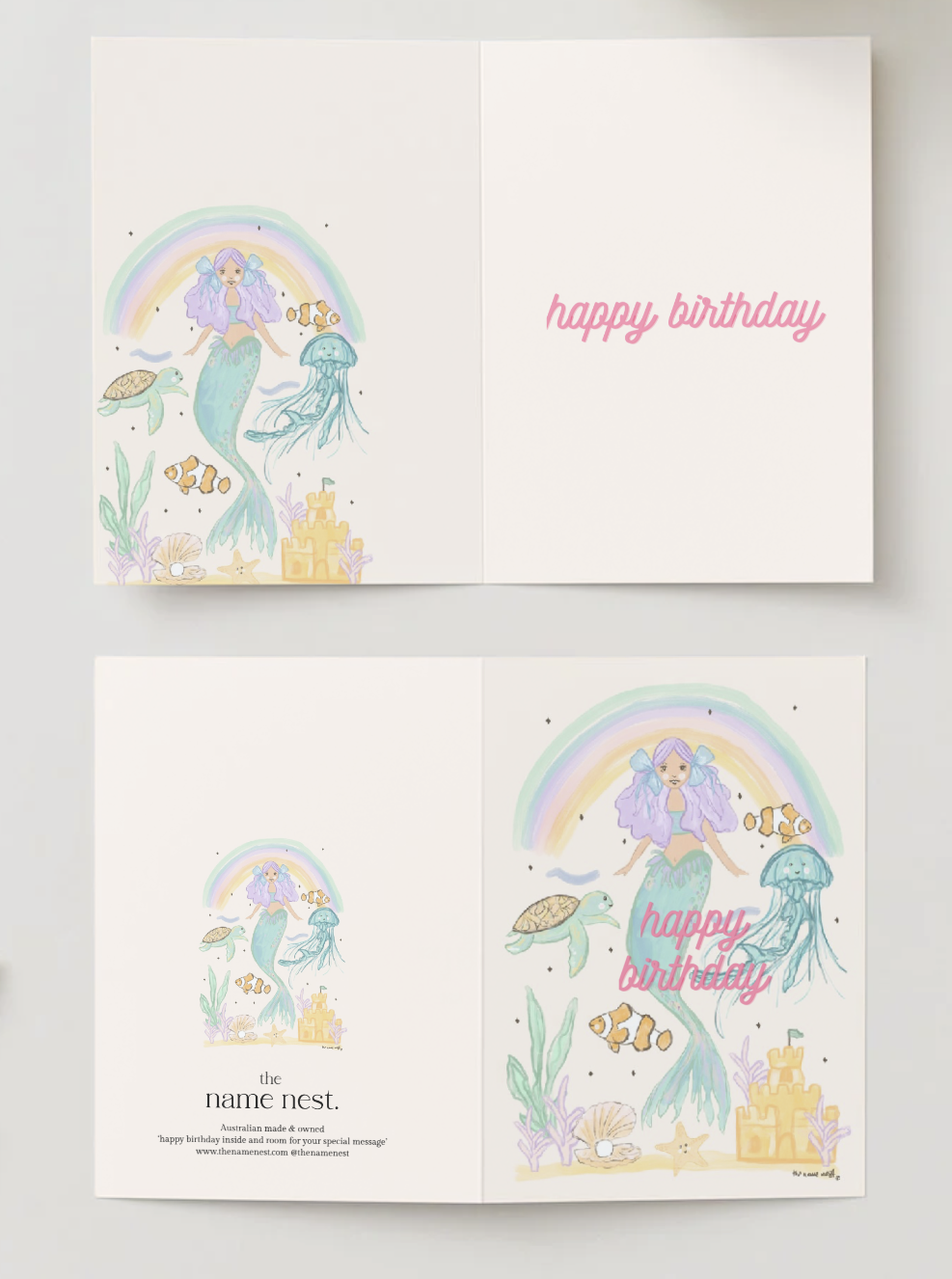 Under The Sea Mermaid Birthday ~ Card
