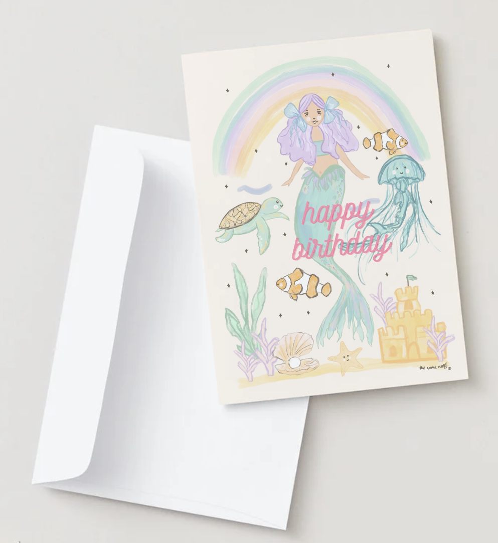 Under The Sea Mermaid Birthday ~ Card