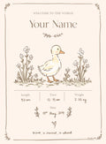 Birth Detail Duckling Artwork