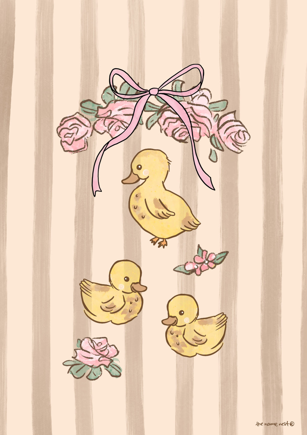 Vintage Rose Baby Geese