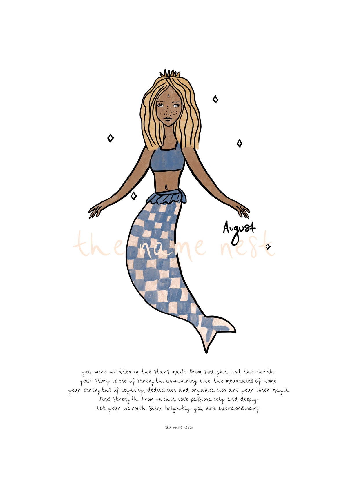 Birth Month Mermaid Artworks