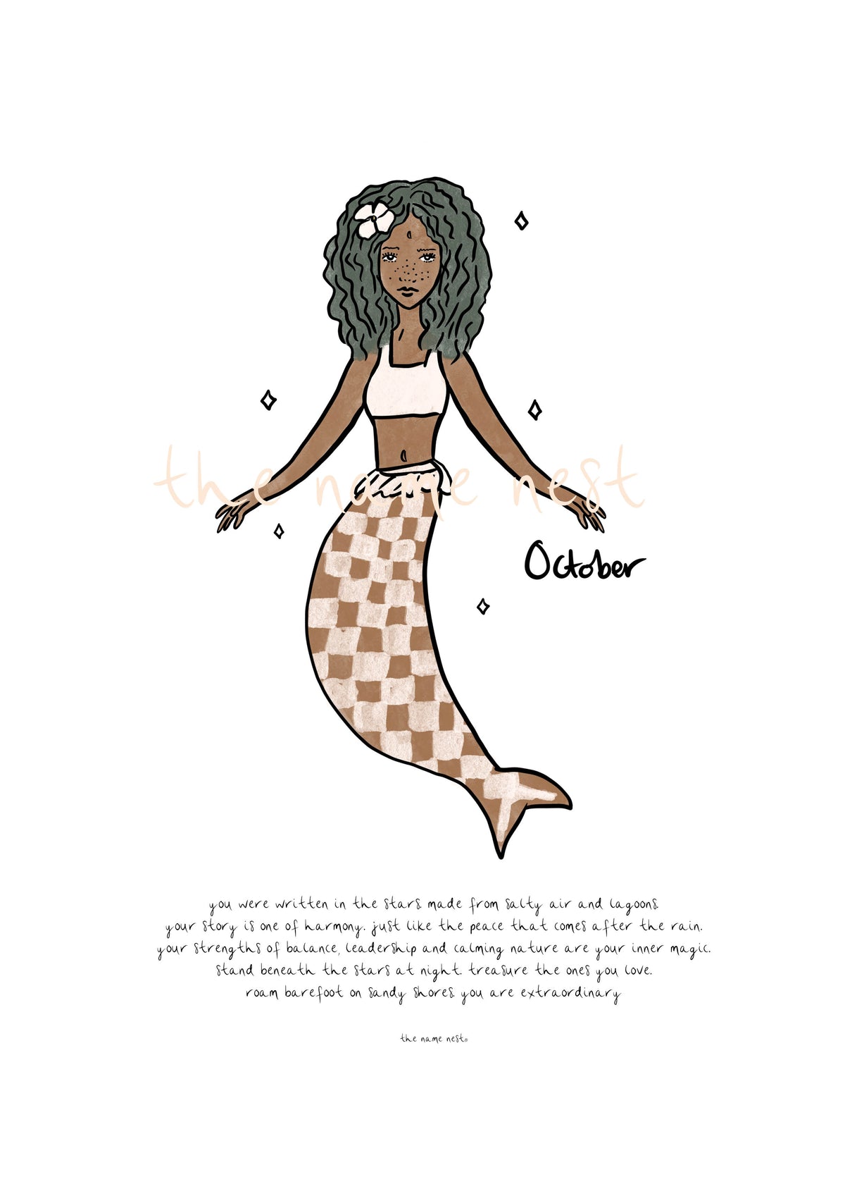 Birth Month Mermaid Artworks