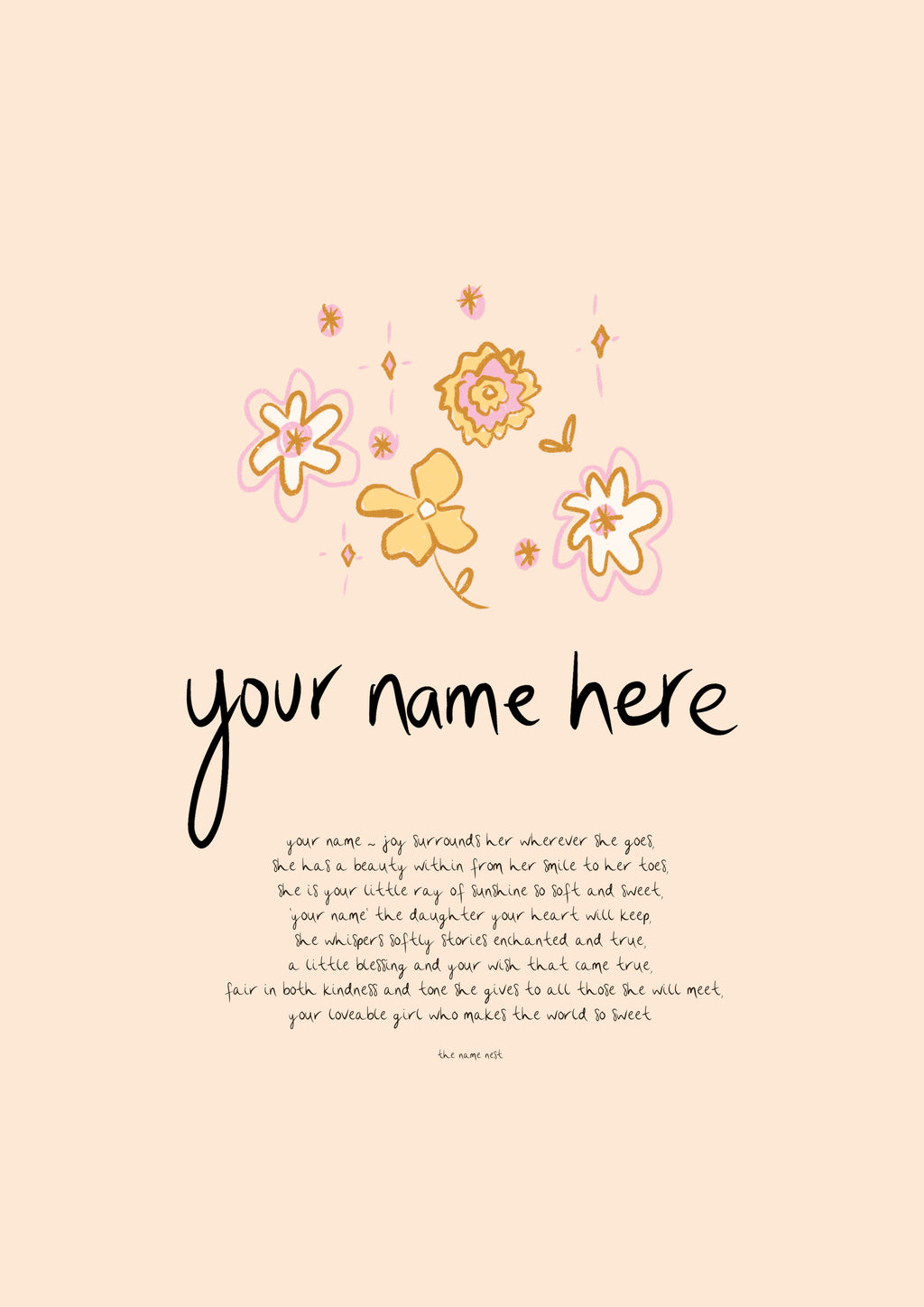 Bloom - Personalised Name Artwork