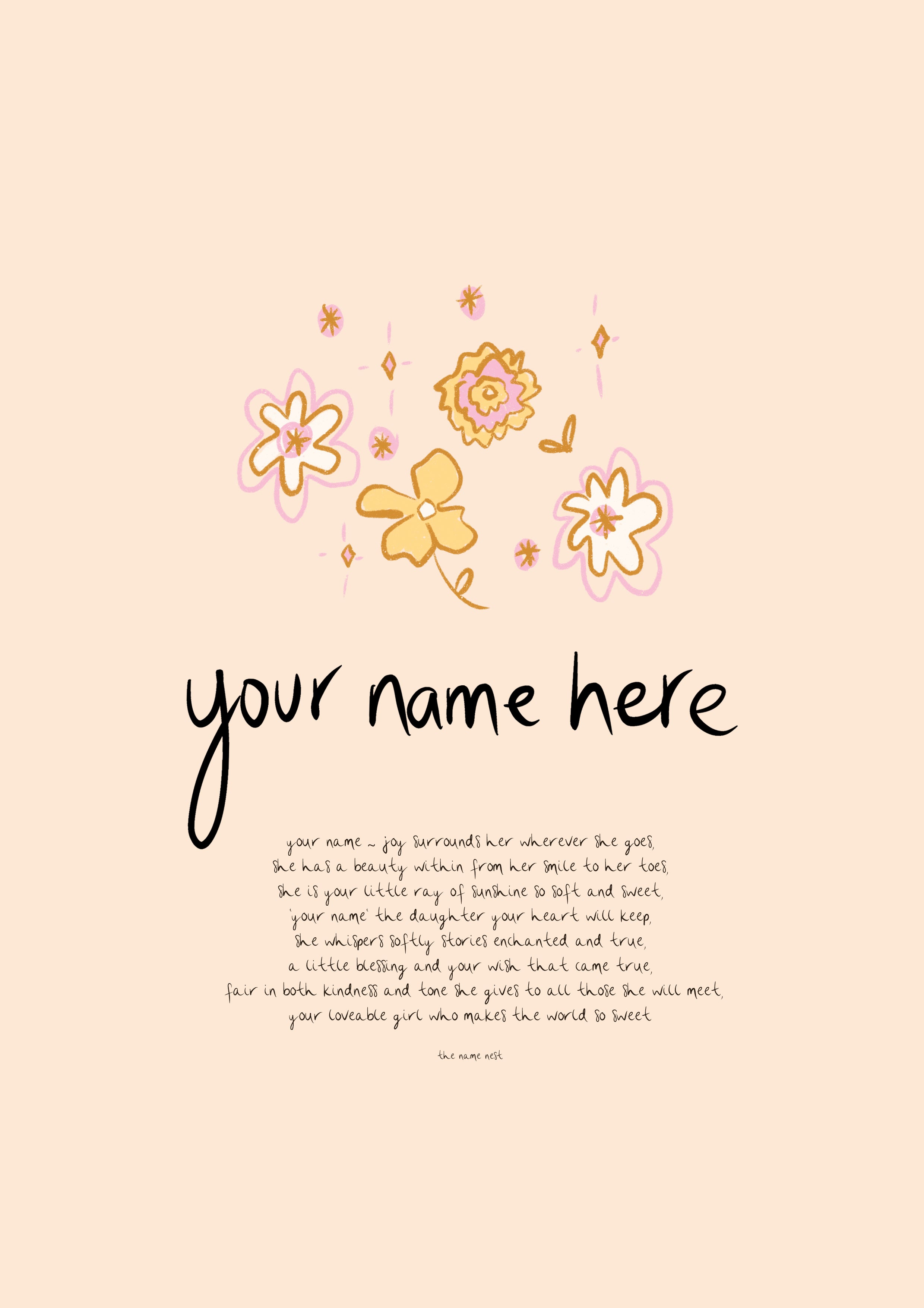 Bloom - Personalised Name Artwork