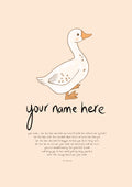 Goose - Personalised Name Artwork