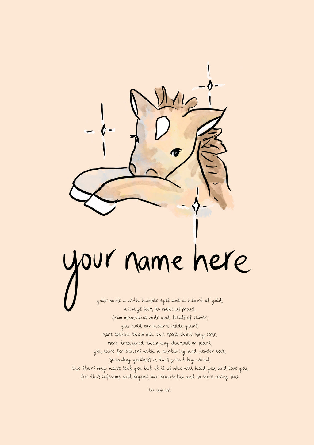 Pony - Personalised Name Artwork