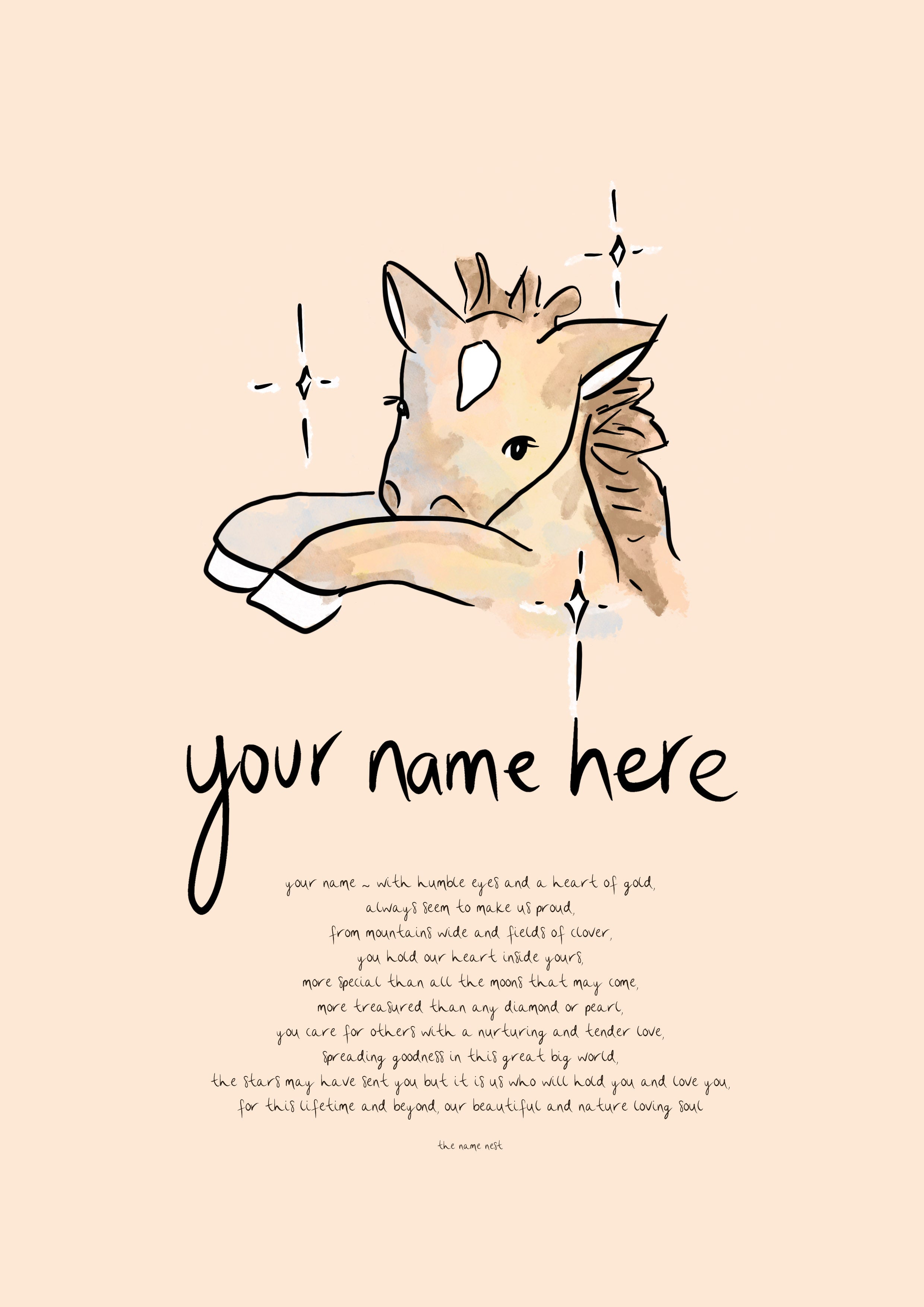 Pony - Personalised Name Artwork