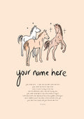 Horses - Personalised Name Artwork