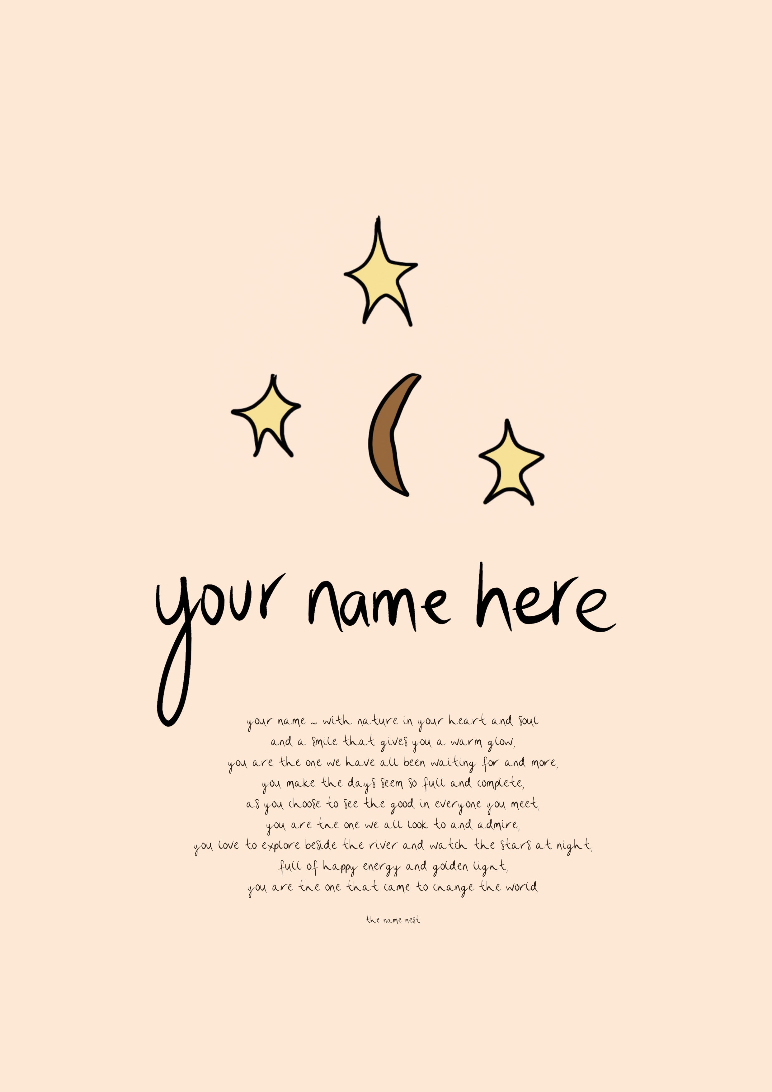 Night Sky - Personalised Name Artwork