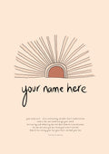 Rising Sun - Personalised Name Artwork