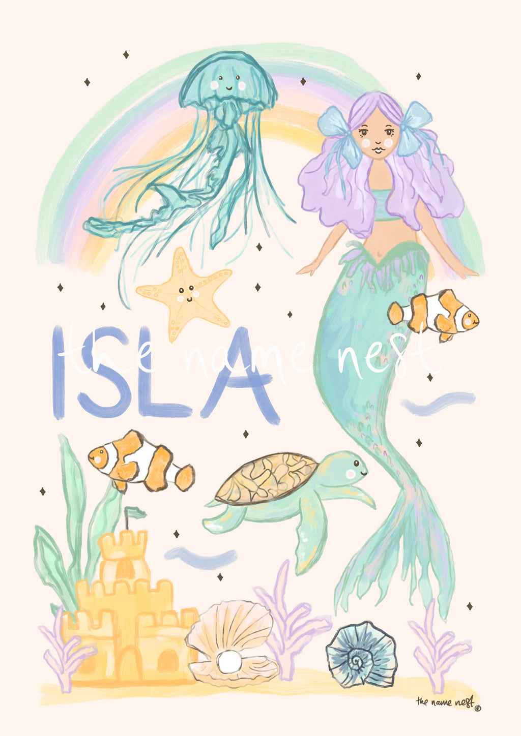 Under The Sea - Personalised Name Artwork